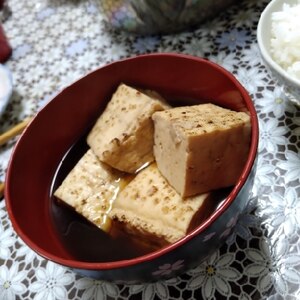 冷めても美味しい焼き豆腐の煮物